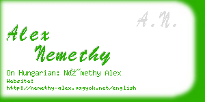 alex nemethy business card